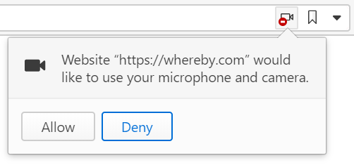 Website permission notification